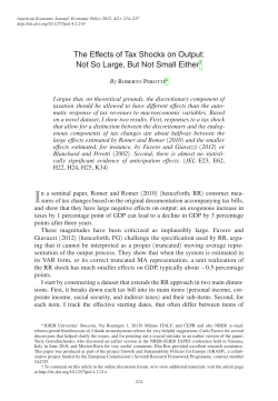 The Effects of Tax Shocks on Output: Not So Large, But Not Small
