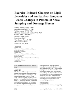 Exercise-Induced Changes on Lipid Peroxides and Antioxidant
