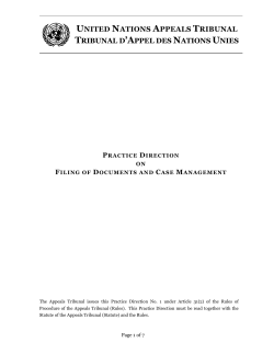 united nations appeals tribunal tribunal d`appel