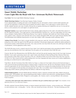 Coors Light Hits the Road with New Airstream SkyDeck Motorcoach