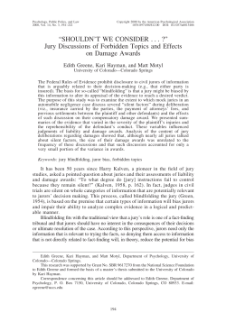 Shouldn`t we consider&hellip;?" Jury discussions of forbidden