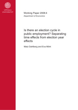Is there an election cycle in public employment?