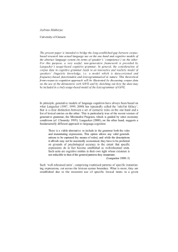 Corpus data in a usage-based cognitive grammar