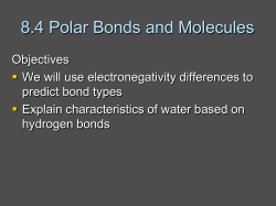 Polar Bonds and Molecules