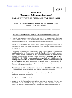 GS-2013 - TIFR GS Admissions