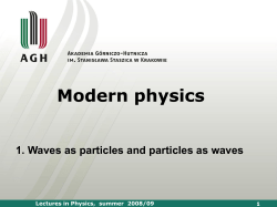 Lectures in Physics, summer 2008/09 21 1.3. The Compton