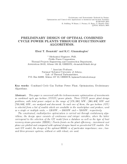 preliminary design of optimal combined cycle power plants through