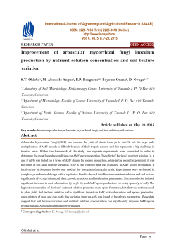 Improvement of arbuscular mycorrhizal fungi inoculum production by