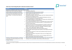 1 Draft Future Proof Strategy May 2017: Submission Evaluation