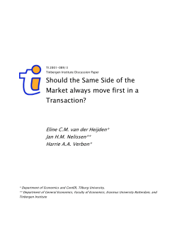Should the Same Side of the Market always move first in a