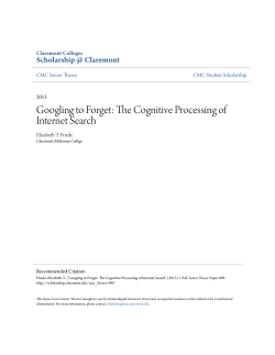Googling to Forget: The Cognitive Processing of Internet Search