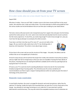 How close should you sit from your TV screen - Axino