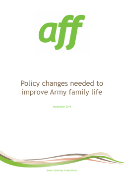 Policy changes needed to improve Army family life