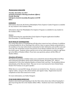 Announcements - Roman Catholic High School
