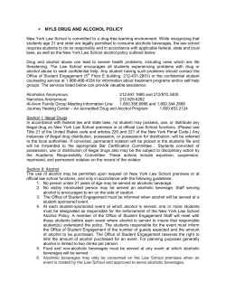 nyls drug and alcohol policy