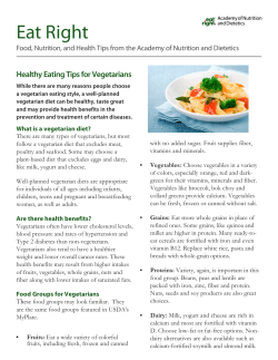 Healthy Eating Tips for Vegetarians