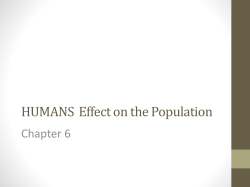 HUMANS Effect on the Population