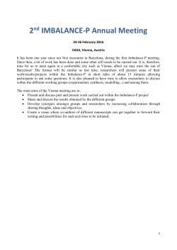 Meeting venue, transport from/to the airport and hotel - Imbalance-P