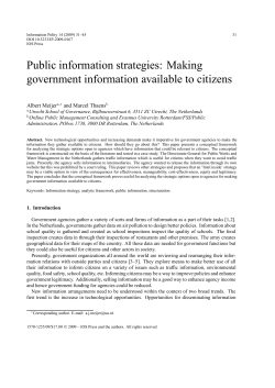 Making government information available to citizens