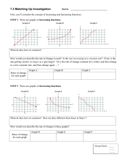 7.3 Matching Up Investigation