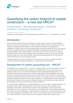 Quantifying the carbon footprint of coastal construction &ndash; a new tool