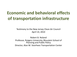 Economic and behavioral effects of transportation infrastructure