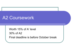 A2 Coursework - Finham Park School