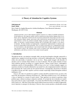 A Theory of Attention for Cognitive Systems