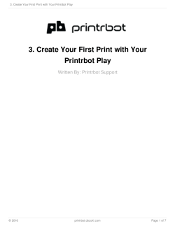 3. Create Your First Print with Your Printrbot Play
