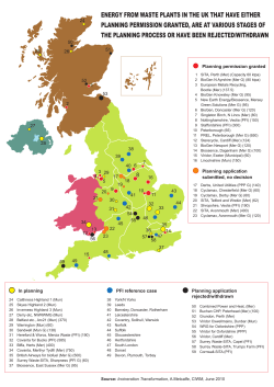 energy from waste plants in the uk that have either