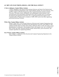 Electrons, Holes, And The Hall Effect - Asee peer