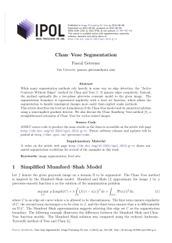 Chan&ndash;Vese Segmentation - Image Processing On Line