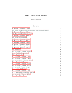 MSH2 - Probability Theory