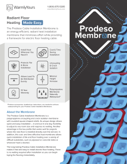 Prodeso Membrane Sell Sheet