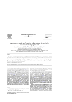 Light delays synaptic deafferentation and potentiates the survival of