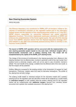 New Clearing Guarantee System