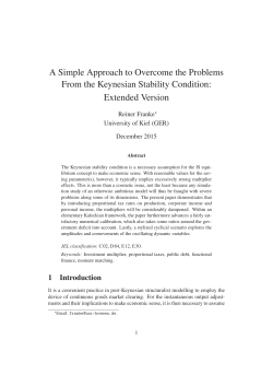 A Simple Approach to Overcome the Problems From the Keynesian