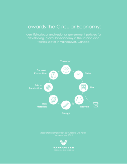 Towards the Circular Economy - Vancouver Economic Commission