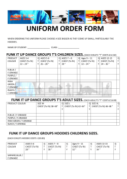Uniform - funk it up dance groups