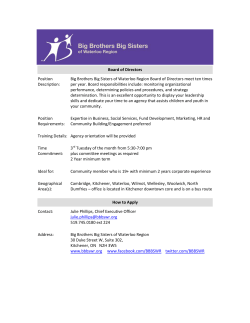 Board of Directors Position Description: Big Brothers Big Sisters of