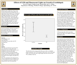 Effects of LED and Fluorescent Lights on Growth