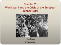Chapter 28 Descent into the Abyss: World War I and the Crisis of the