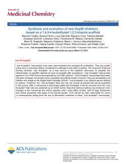 Synthesis and Evaluation of New Hsp90 Inhibitors