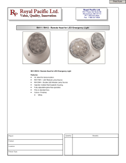 Royal Pacific Ltd. RH11 / RH12 - Remote Head