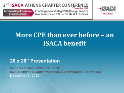 CPE than ever before - an ISACA benefit