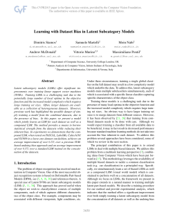 Learning With Dataset Bias in Latent Subcategory Models
