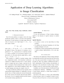 Application of Deep Learning Algorithms to Image Classification