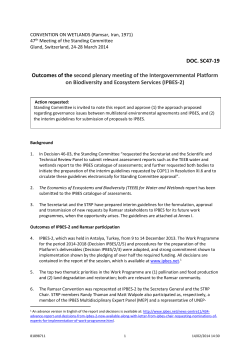 DOC. SC47-19, page 1 CONVENTION ON WETLANDS (Ramsar