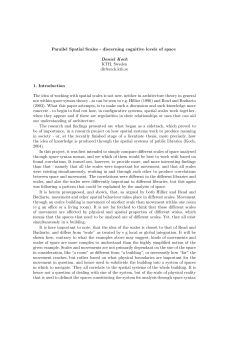 Parallel Spatial Scales - discerning cognitive levels of