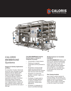 CALORIS MEMBRANE Systems - Caloris Engineering, LLC